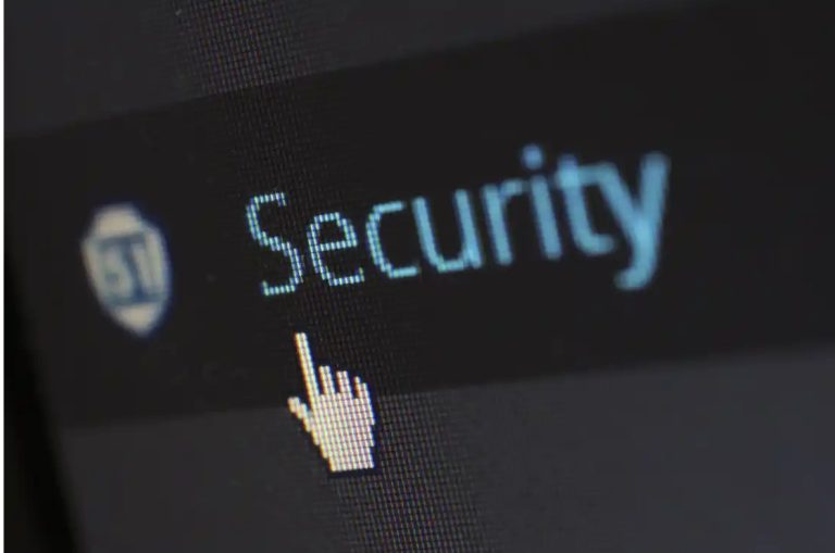 a photo of security in computer