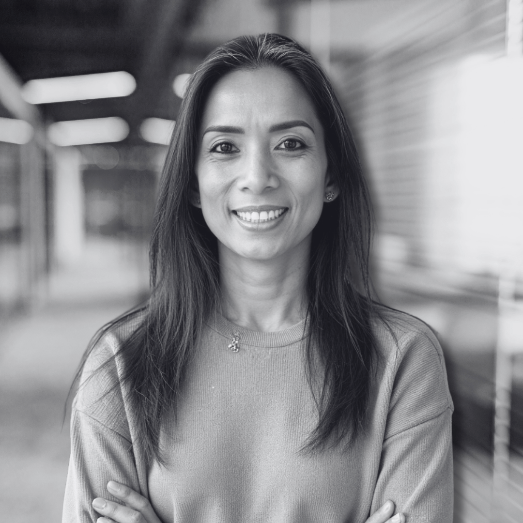 A photo of Jacky Cunningham in black and white