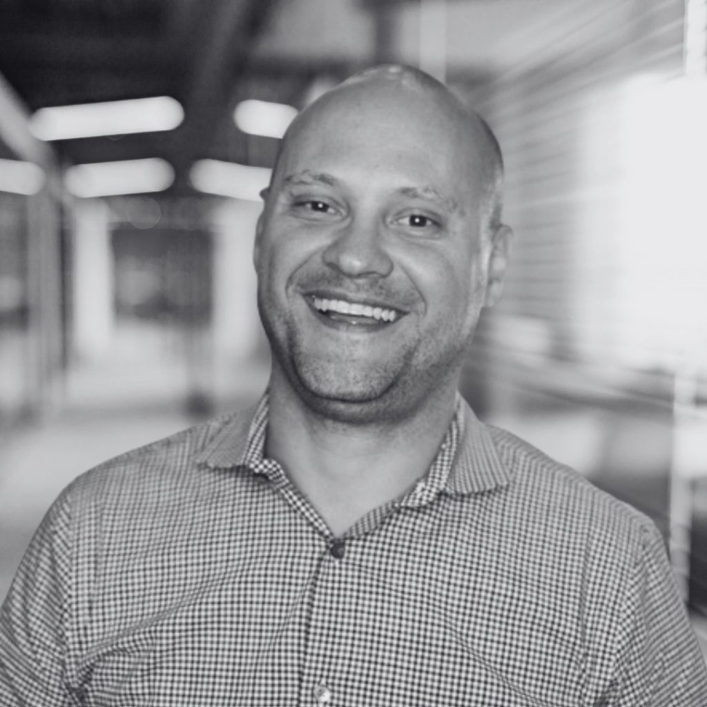 A photo of Luis Penalver in black and white