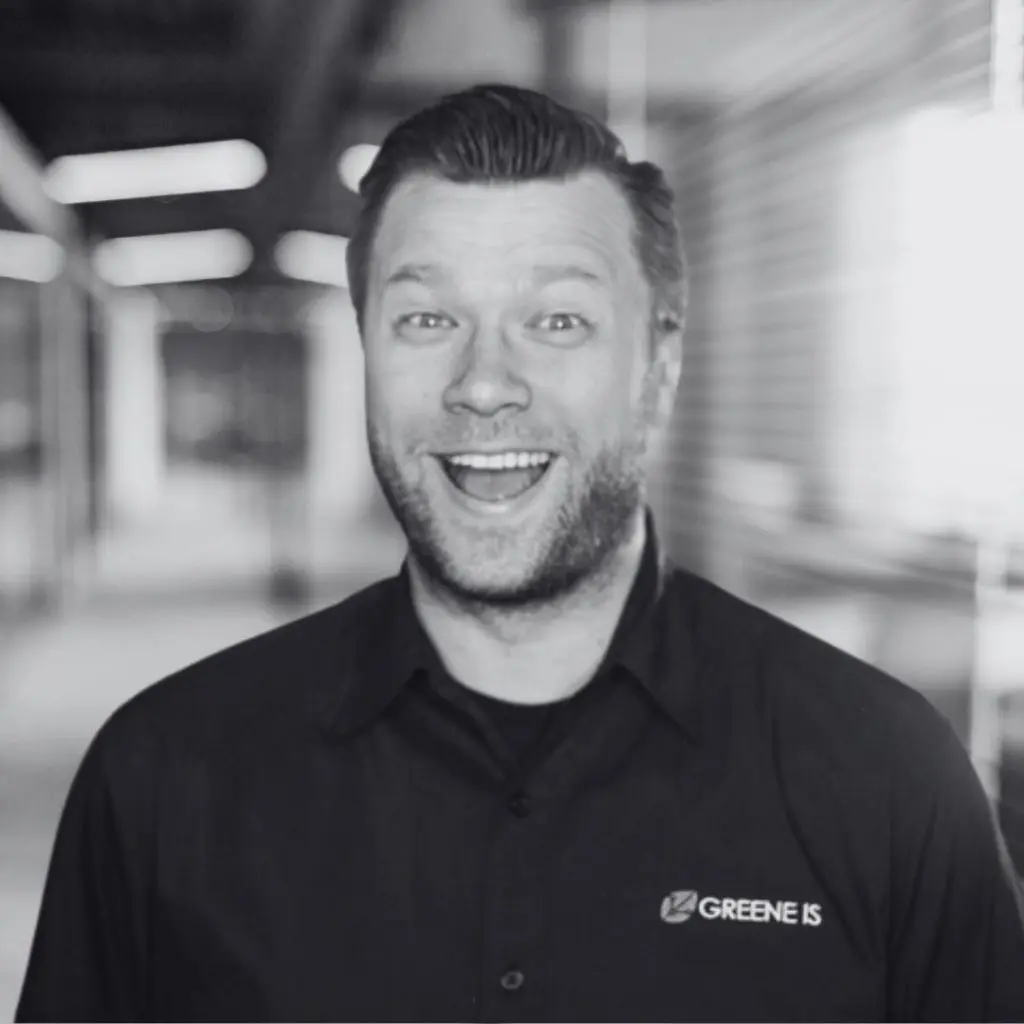 A photo of Skip Klemz in black and white