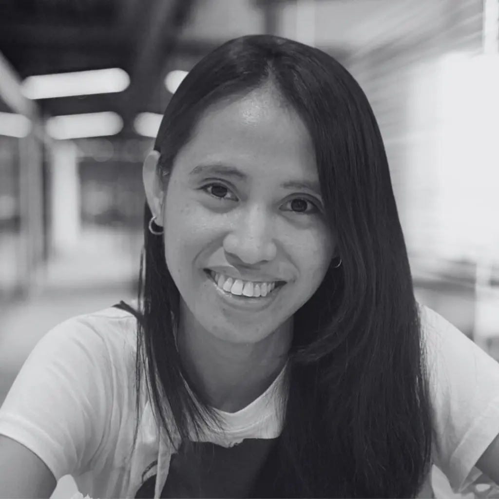 A photo of Cris Baliton in black and white