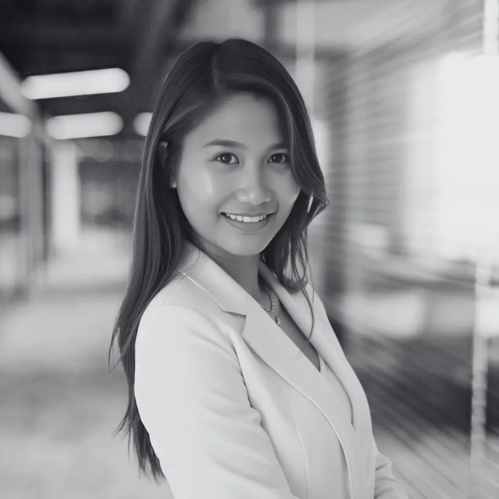 A photo of Grace Repasa in black and white