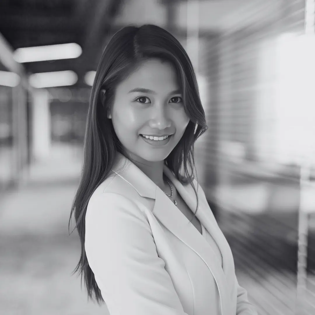 A photo of Grace Repasa in black and white
