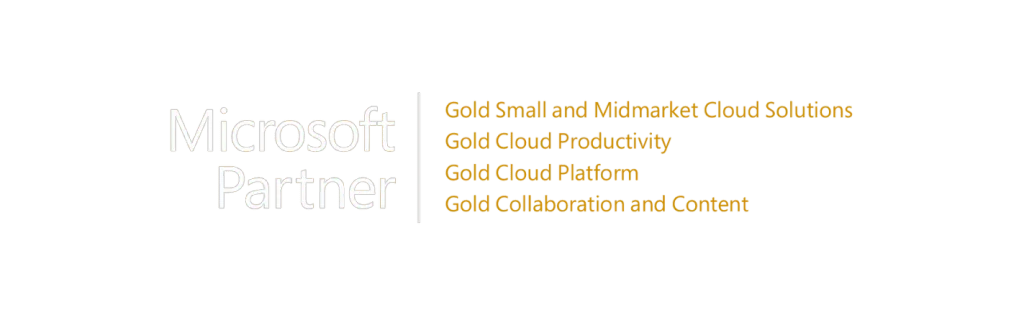 Microsoft Partner - Gold (Gold Small and Midmarket Cloud Solutions, Gold Cloud Productivity, Gold Cloud Platform, Gold Collaboration and Content)