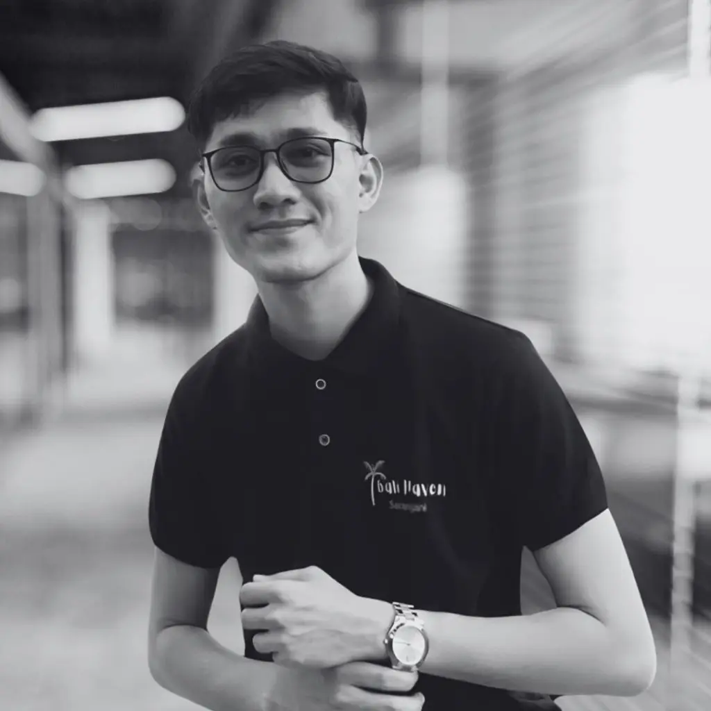 A photo of Steve Obenza in black and white