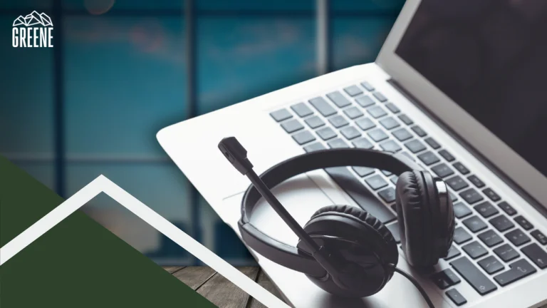 a laptop with headset symbolizing msp