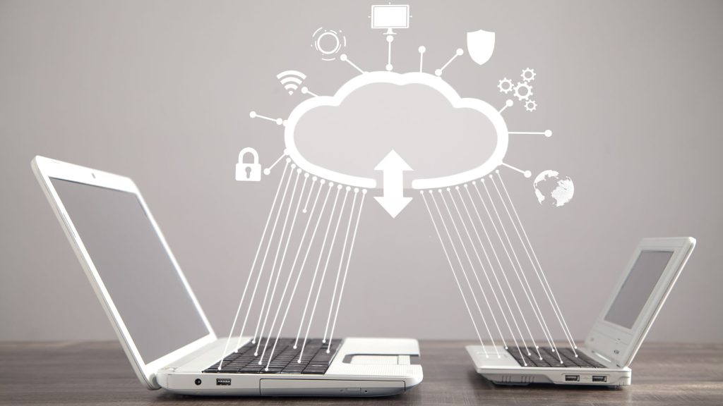 a graphic presentation of cloud computing process