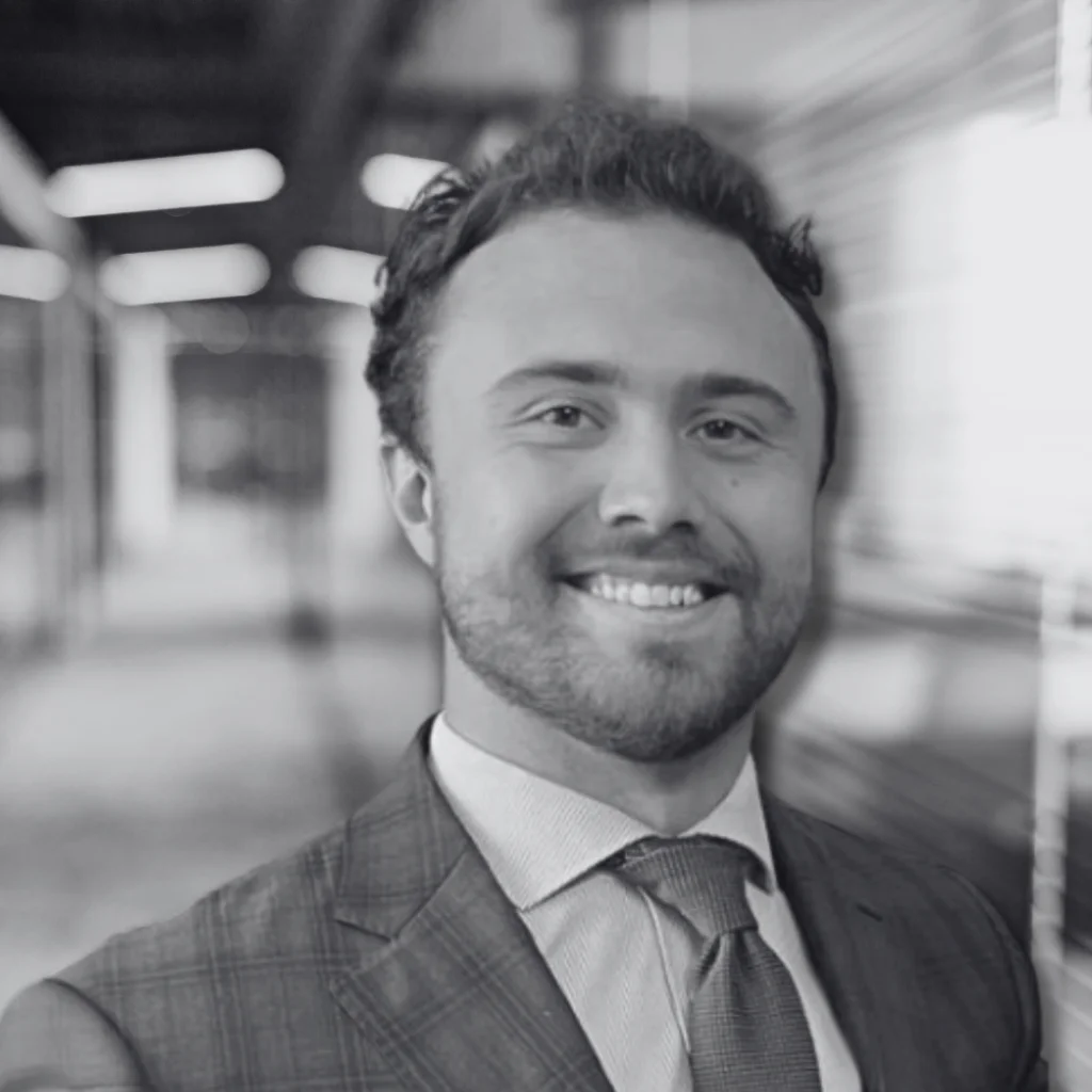 A photo of Walker in black and white